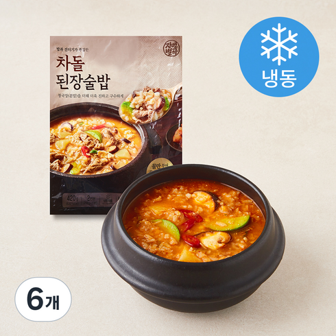 자연별곡 차돌 된장술밥 2인분 (냉동), 420g, 6개