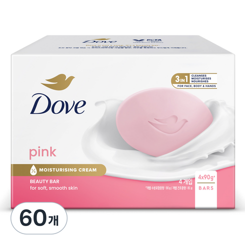 도브 핑크 뷰티 바, 90g, 60개입