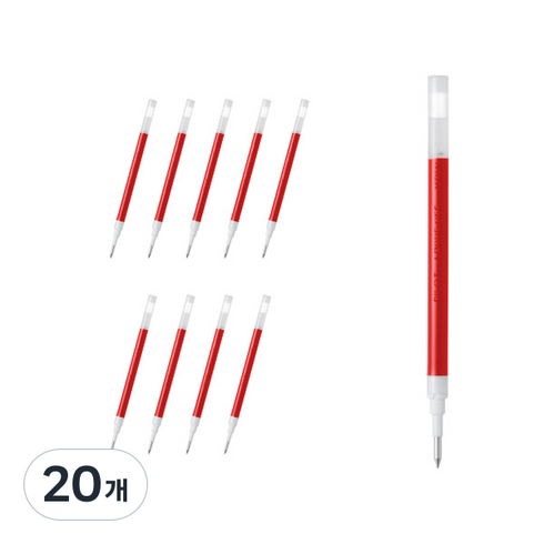 파이롯트 주스 전용 리필심 0.7mm LP2RF-8F, 20개, 레드