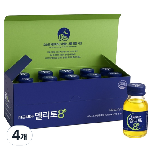 지금부터 멜라토8샷 식물성 멜라토닌, 400ml, 4개
