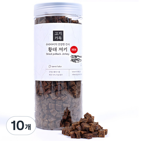 제로랩스 고기가득 져키 강아지 노즈워크 간식, 황태, 1kg, 10개