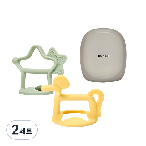 모윰 손목 치발기 기프트팩 세트, 손목치발기 + 전용케이스, 포니 옐로우 + 별 세이지, 2세트