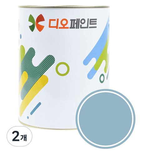 디오페인트 광택스 반광 가구 방문 몰딩 수성 페인트, 2개, 1L, 비비드 34 콘플라워