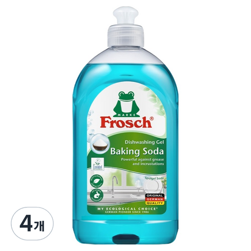프로쉬 베이킹소다 맨손 주방세제, 500ml, 4개