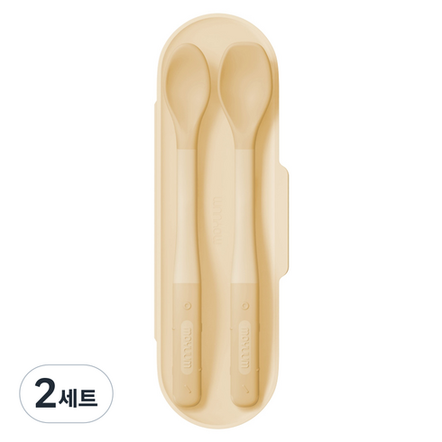 모윰 한 입 이유식 스푼 2p + 케이스 세트, 허니비, 2세트