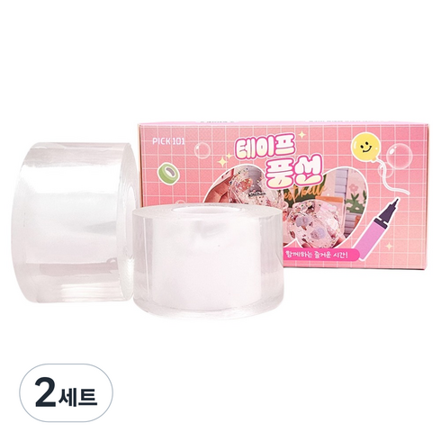 픽101 KC인증 쉽게 만드는 테이프 풍선 만들기 세트 3m x 4.8cm, 1 단품A, 2세트