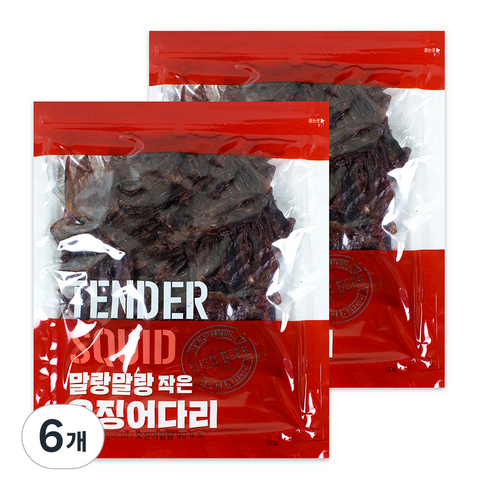 리프레쉬 말랑말랑 작은 오징어다리, 150g, 6개