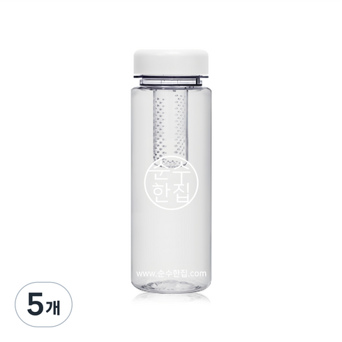 순수한집 트라이탄 티백망 보틀, 혼합색상, 500ml, 5개