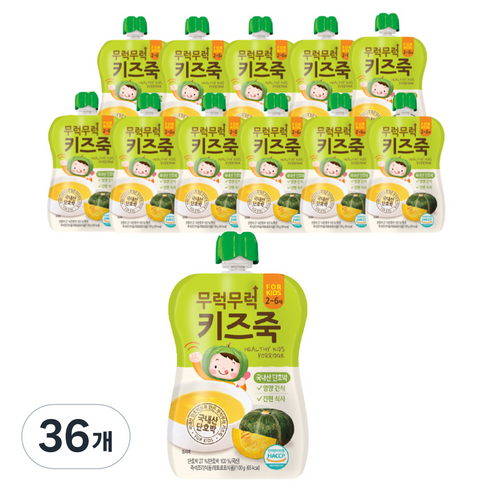 이유케어스 무럭무럭 키즈죽, 단호박, 36개, 100g