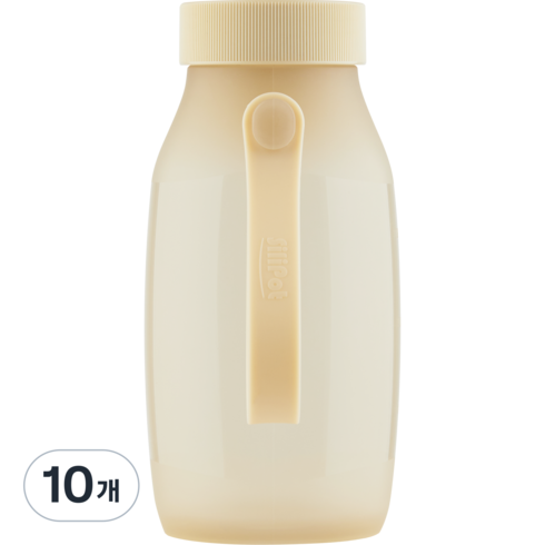 실리팟 실리콘 핸디 보틀, 샌드베이지, 400ml, 10개