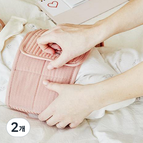 캥거루루 신생아용 모달 모로반사방지 스트랩, 핑크, 2개