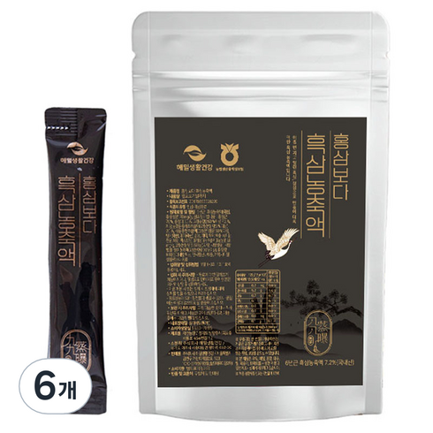 해밀생활건강 홍삼보다 흑삼농축액 12ml x 20p, 240g, 6개