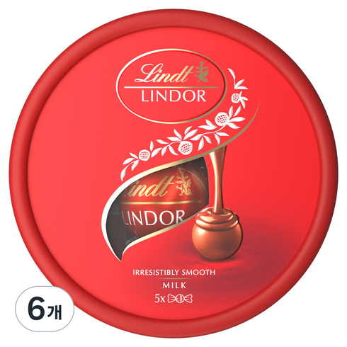 린트 린도볼 밀크 5p, 6개, 62.5g
