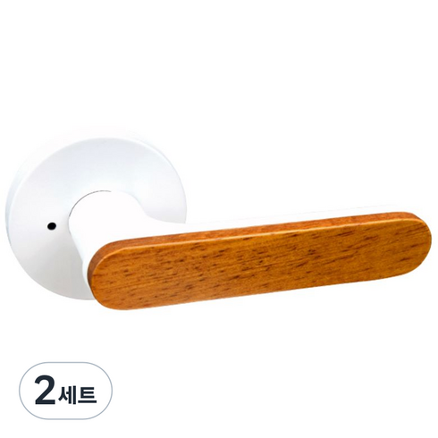 비플랜 원목 손잡이 우드 화이트, 2세트