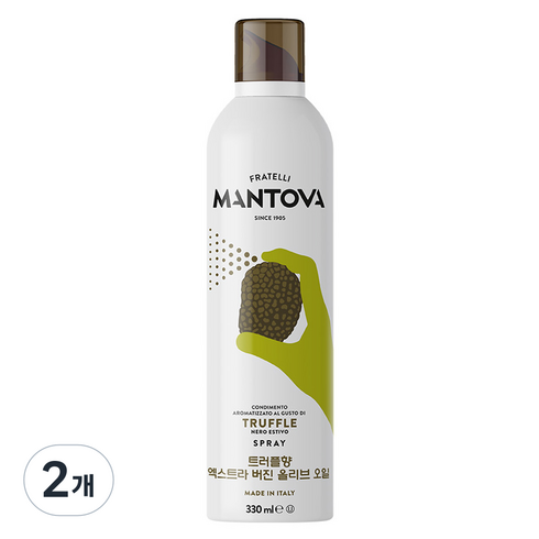만토바 트러플향 엑스트라 버진 올리브오일 스프레이, 330ml, 2개