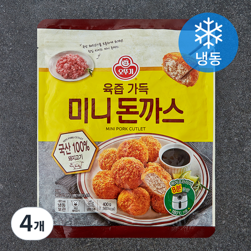 오뚜기 육즙 가득 미니 돈까스 (냉동), 400g, 4개