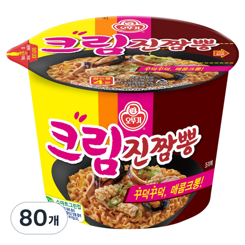 오뚜기 크림진짬뽕 용기 105g, 80개
