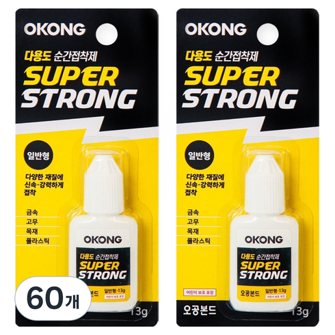 오공 순간접착제 일반형 13g, 60개