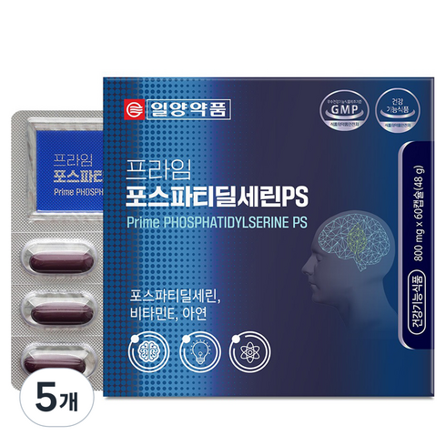 일양약품 프라임 포스파티딜세린PS, 60정, 5개