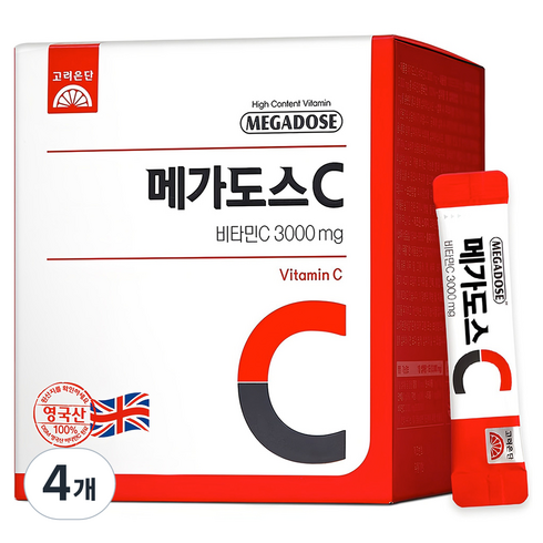 메가도스 비타민C 3000mg, 180g, 4개