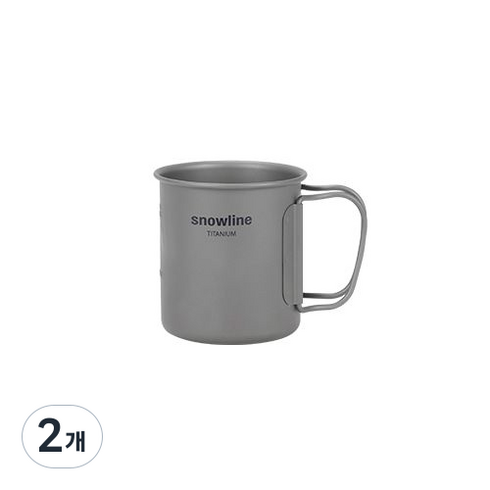 스노우라인 티타늄 머그컵 300ml, 혼합색상, 2개
