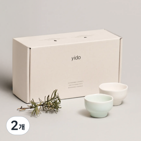 이도 소담잔 2종, 화이트, 민트, 2개