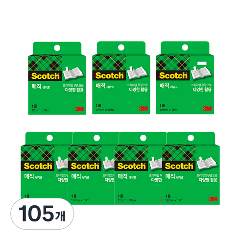 스카치 매직 테이프 리필 12mm x 18m, 105개