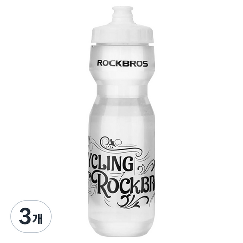 락브로스 대용량 위생커버 스포츠물통 DCBT69, 화이트투명, 750ml, 3개