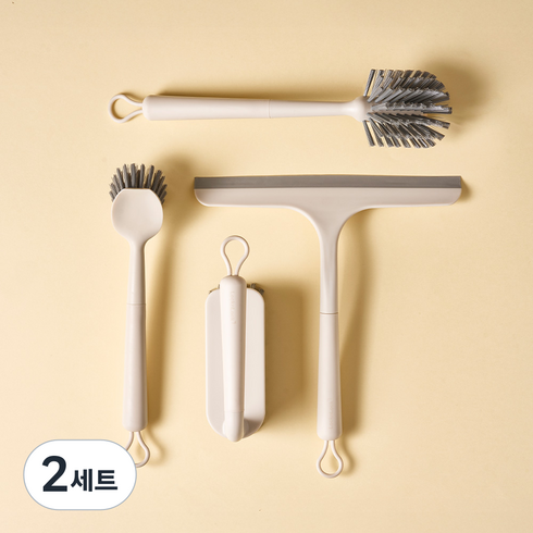 락앤락 리클린 잘 닦이는 청소솔 4종 세트, 아이보리, 2세트