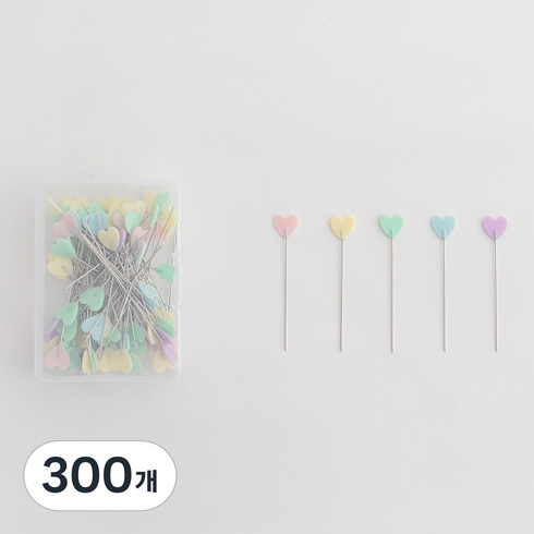 yarna 하트 시침핀, 랜덤발송, 300개