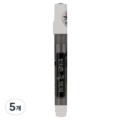 문화연필 더존물백묵, 흑색, 5개
