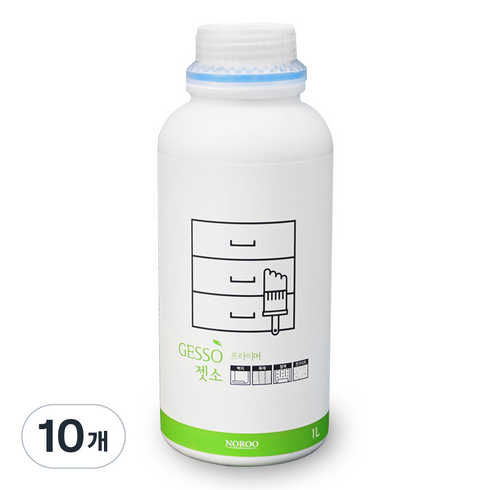 노루페인트 젯소, 화이트, 1L, 10개