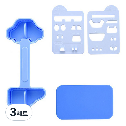 아네스트 이홈베이킹 자동차 주먹밥틀 4종 세트, 혼합 색상, 3세트