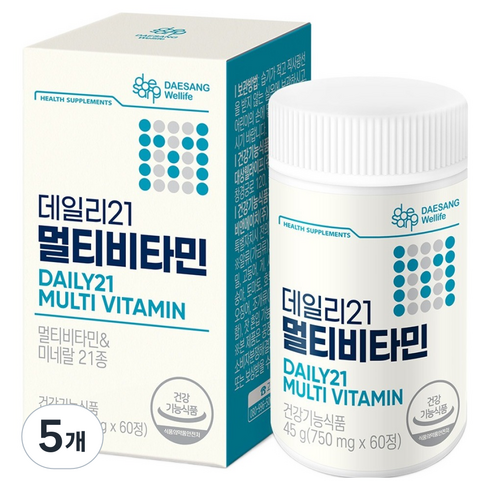 대상웰라이프 데일리21 멀티비타민 60p, 45g, 5개