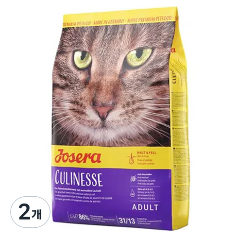 요세라 고양이 쿨리네스 건식사료, 2kg, 2개, 연어+오리
