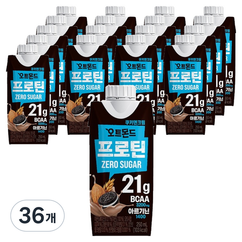 오트몬드 프로틴 쿠키앤크림, 250ml, 36개