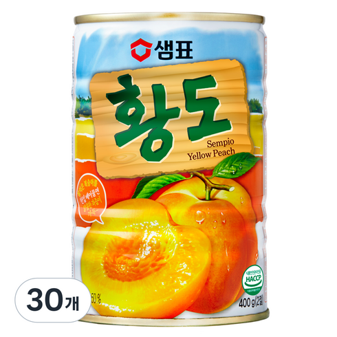 샘표 황도 통조림, 400g, 30개