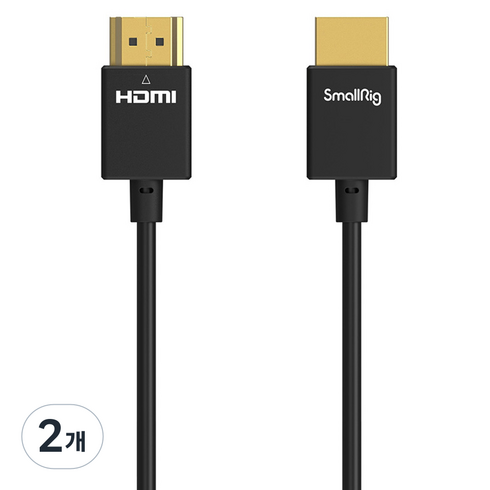 스몰리그 울트라 슬림 4K A to A HDMI 케이블 35cm, 2956, 2개