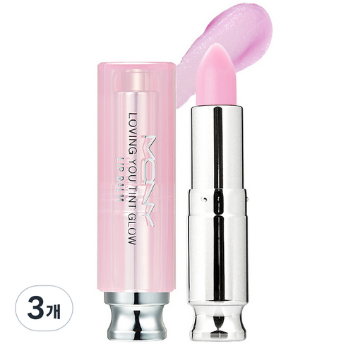 맥퀸뉴욕 러빙유 틴트 글로우 립밤, 비비드핑크, 3.5g, 3개