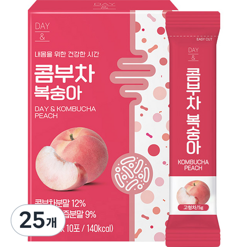 데이앤 콤부차 복숭아, 5g, 10개입, 25개
