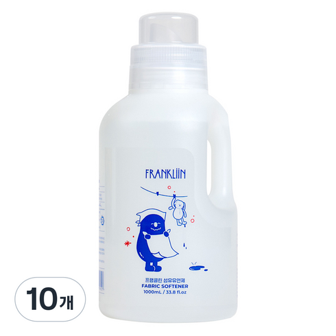 FRANKLIIN 섬유유연제 무향, 1L, 10개