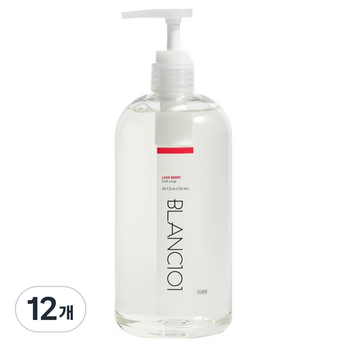 블랑101 주방세제 러쉬베리, 12개, 720ml