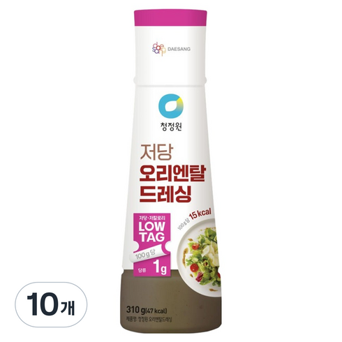 청정원 저당 오리엔탈 드레싱, 310g, 10개