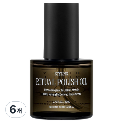 커리쉴 리추얼 폴리쉬 헤어오일, 6개, 80ml