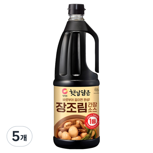 햇살담은 장조림 간장 소스, 1.7L, 5개