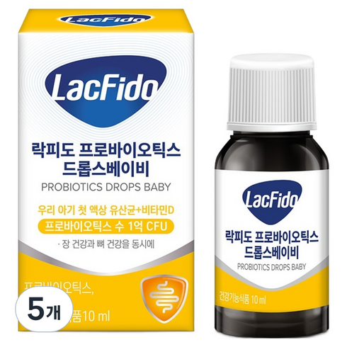 락피도 프로바이오틱스 드롭스베이비, 10ml, 5개