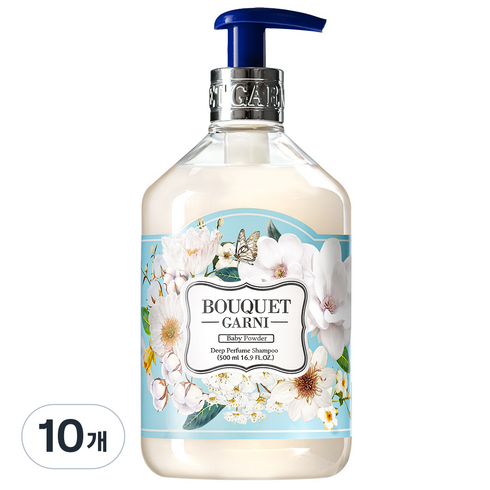 부케가르니 딥퍼퓸 샴푸 베이비파우더 향, 500ml, 10개