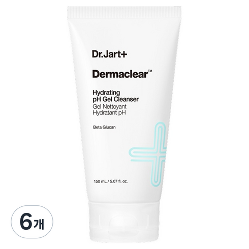 닥터자르트 더마클리어 하이드레이팅 pH 젤 클렌저, 6개, 150ml