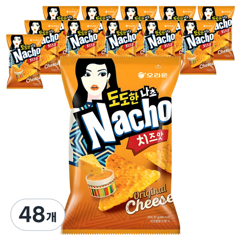 오리온 도도한 나쵸 치즈맛, 92g, 48개