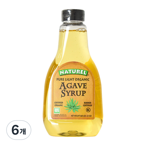 나뚜렐 유기농 아가베시럽, 660g, 6개
